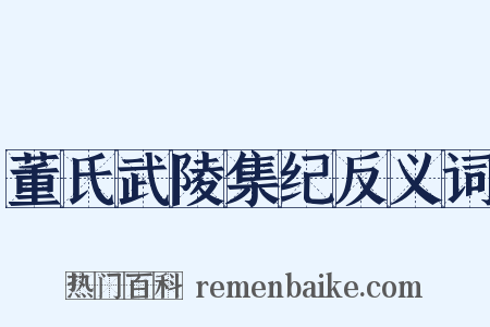 董氏武陵集纪反义词是什么意思的图片